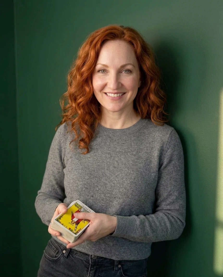 Marina, tarotista, lista para tu consulta de tarot por chat